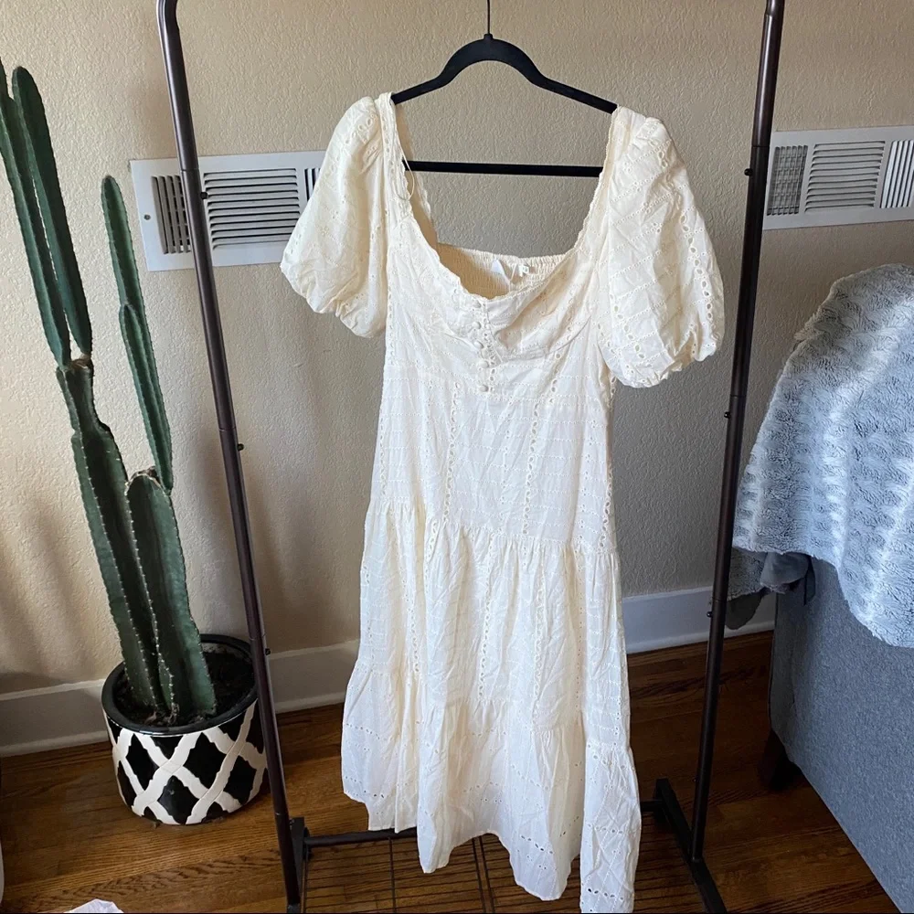 NWT | ASTR | Ivory Eyelet Maxi Dress - Picture 3 of 13